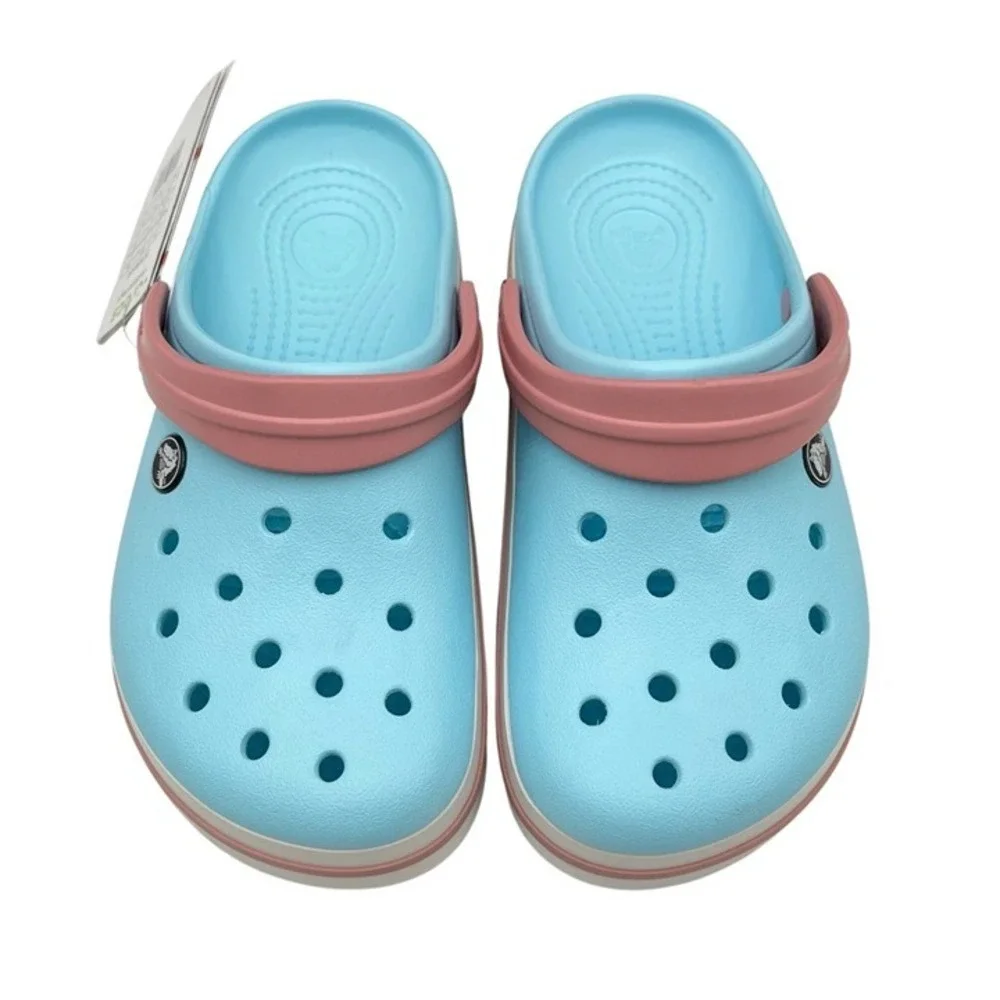 Crocs Bayaband Youth Big Girls Slip-on Clogs Size 5 (J5) Sky Blue Water Friendly